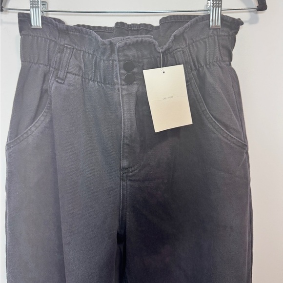 Oak + Fort High Waisted Paperbag Jeans Black - Picture 12 of 13